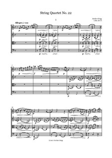 String Quartet No.22: String Quartet No.22 by Jordan Grigg