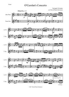 O Carolan's Concerto: For alto flute and tenor saxophone by Turlough O'Carolan