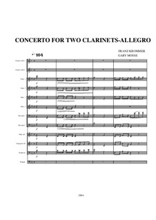 Concerto for Two Clarinets and Orchestra in E Flat Major, Op.35: movimento I by Franz Krommer