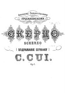 Scherzo No.2 'à la Schumann', Op.2: para orquetra by César Cui