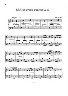 Six Miniatures for Piano, Op.39: No.1 Marionettes espagnoles by César Cui