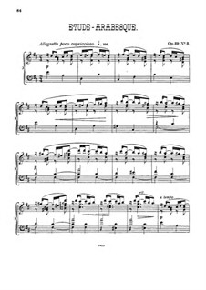 Six Miniatures for Piano, Op.39: No.3 Étude-arabesque by César Cui