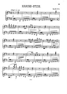 Six Miniatures for Piano, Op.39: No.5 Marche-Étude by César Cui