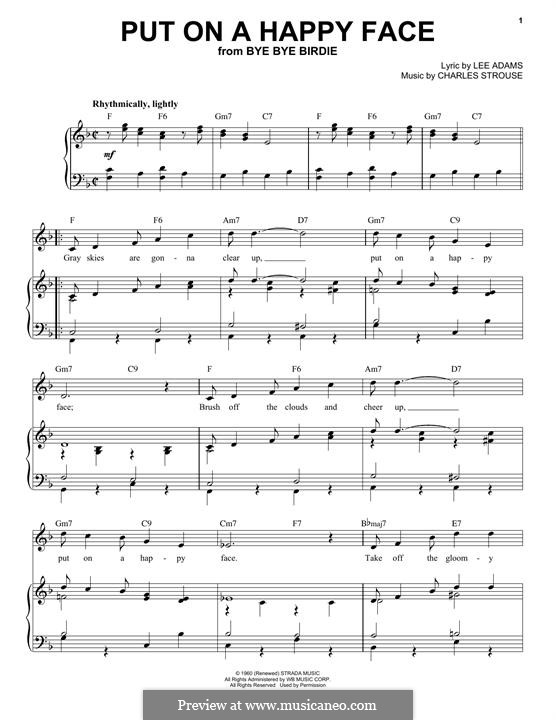 Put on a Happy Face: Para vocais e piano by Charles Strouse