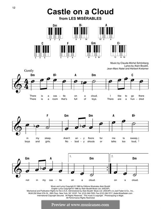 Castle on a Cloud : For any instrument by Claude-Michel Schönberg