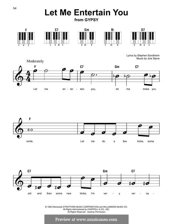 Let Me Entertain You: For any instrument by Jule Styne