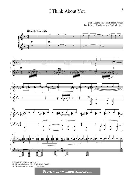 I Think About You: Para Piano by Stephen Sondheim, Paul Moravec