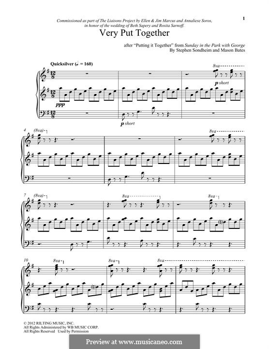 Very Put Together: Para Piano by Stephen Sondheim