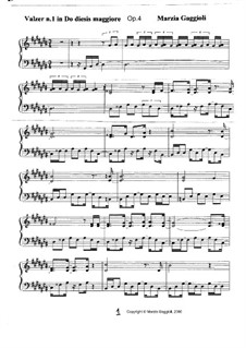 Valzer, Op.4: Valzer No.1 in Do Diesis Maggiore by Marzia Gaggioli