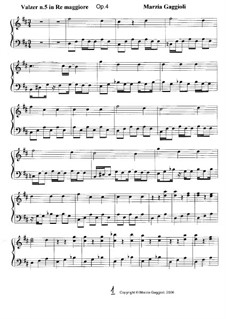 Valzer, Op.4: Valzer No.5 in Re Maggiore by Marzia Gaggioli