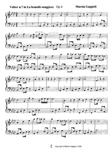 Valzer, Op.4: Valzer No.7 in La Bemolle Maggiore by Marzia Gaggioli