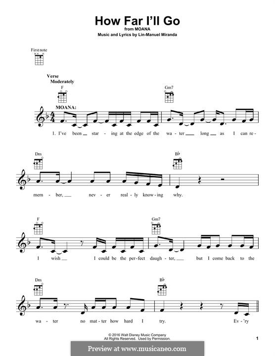 Vocal-instrumental version: para ukulele by Lin-Manuel Miranda