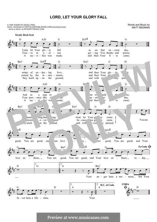Lord, Let Your Glory Fall: melodia by Matt Redman