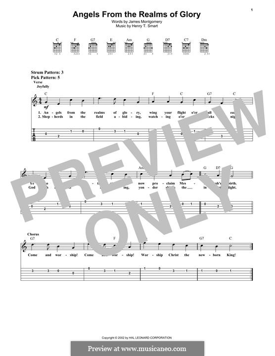 Angels, from the Realms of Glory: Para guitarra com guia by Henry Smart