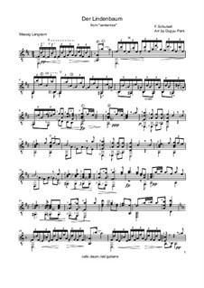 No.5 Der Lindenbaum (The Linden Tree): Para Guitarra by Franz Schubert