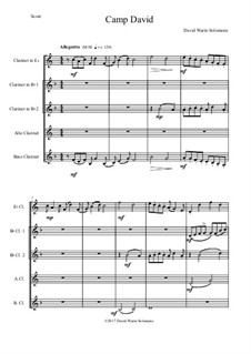 Sweet Suite: Camp David for clarinet quintet (lower version) by David W Solomons