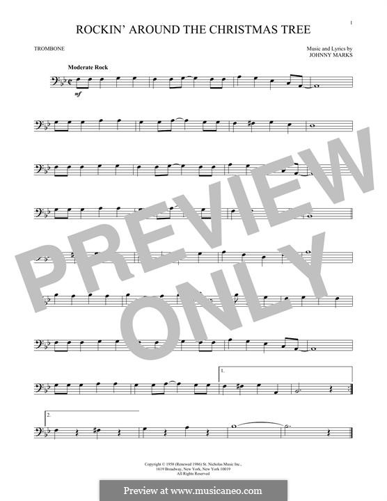 Rockin' Around the Christmas Tree: para trombone by Johnny Marks