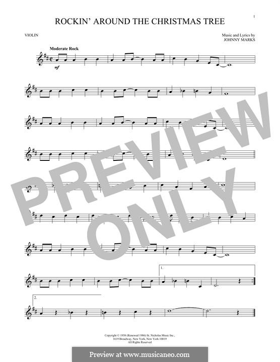 Rockin' Around the Christmas Tree: para violino by Johnny Marks