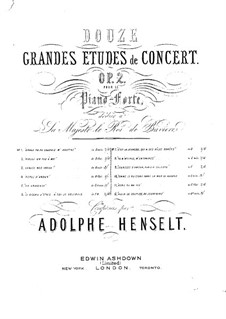 Douze études caractéristiques, Op.2: Etude No.2 'If I Were a Bird' by Adolf von Henselt