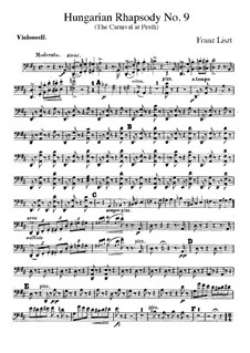 No.9 in E Flat Major, for Orchestra, S.359/6: parte violoncelo by Franz Liszt