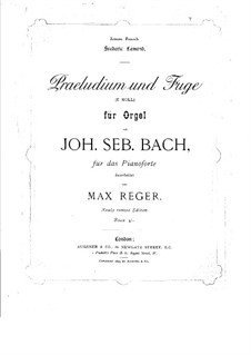 Prelude and Fugue No.3 in E Minor, BWV 533: arranjo para piano by Johann Sebastian Bach