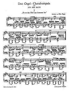 Chorale Preludes, BWV 638, 706, 606: arranjo para piano by Johann Sebastian Bach