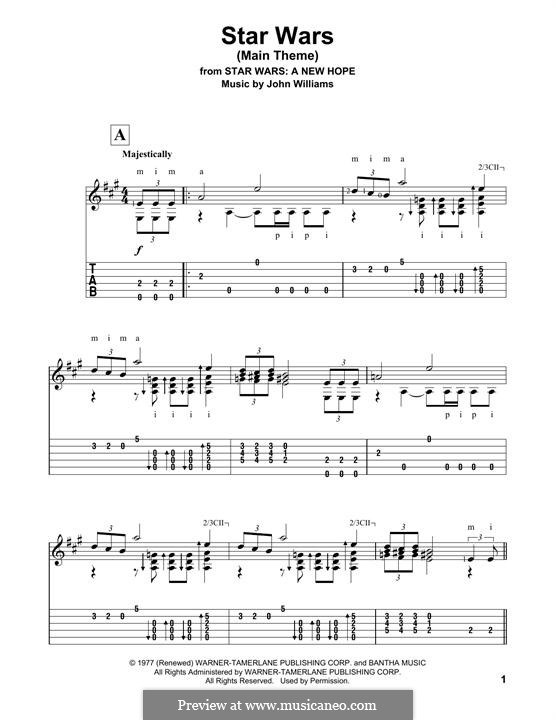 Star Wars (Main Theme): Para Guitarra by John Williams