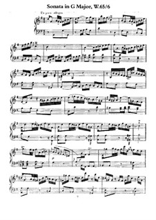 Sonata for Keyboard in G Major, H 15 Wq 65:6: Sonata for Keyboard in G Major by Carl Philipp Emanuel Bach