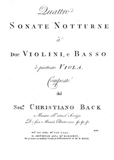 Four Trio Sonatas, Op.2 W B31, 33-35: parte violoncelo by Johann Christian Bach