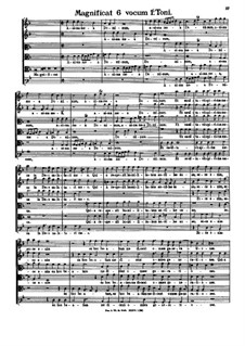 Magnificat for Six Voices: Magnificat for Six Voices by Steffano Bernardi