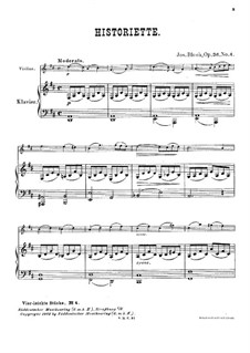 Historiette. Piece for Violin and Piano, Op.36 No.4: Historiette. Piece for Violin and Piano by József Bloch
