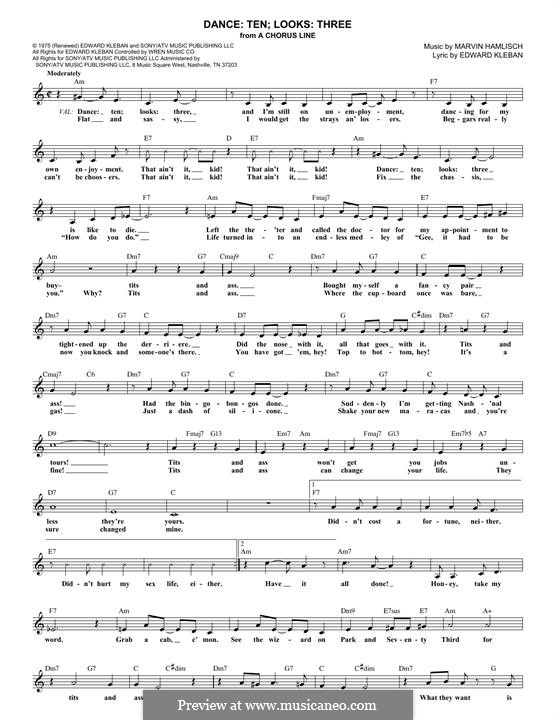 Dance Ten; Looks Three (from A Chorus Line) por M. Hamlisch em músicaNeo