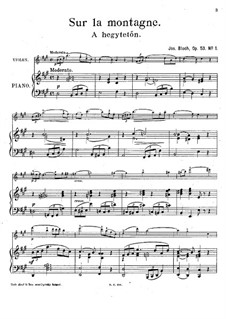 Deux Morceaux Idylliques, Op.53: No.1 A hegytetön (Sur la maontagne) by József Bloch