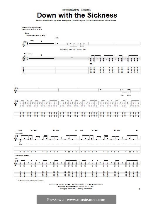 Down with the Sickness (Disturbed) por D. Donegan, D. Draiman, M