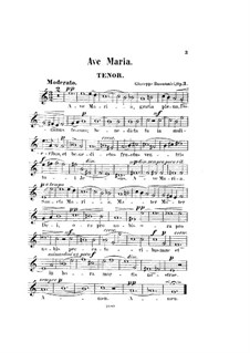Ave Maria, Op.3: parte tenor by Giuseppe Buonamici