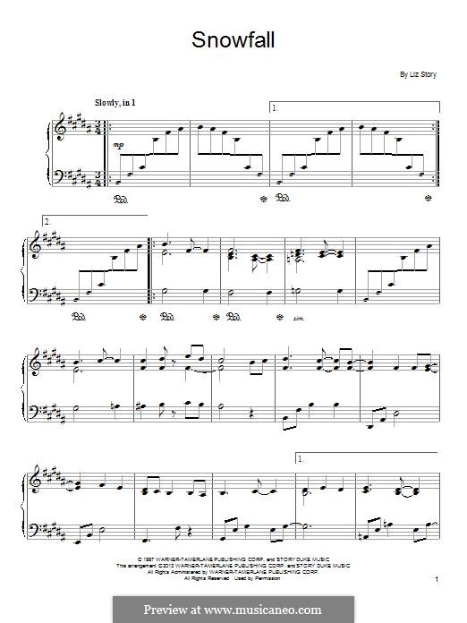 Snowfall: Para Piano by Liz Story