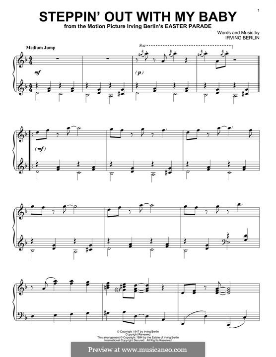 Steppin' Out with My Baby: Para Piano by Irving Berlin