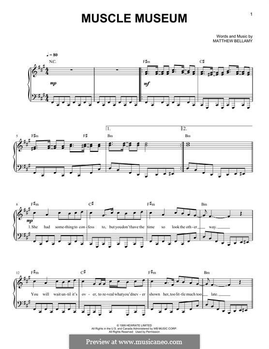 Muscle Museum: Para Piano by Matthew Bellamy