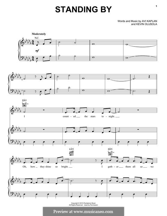 Standing By (Pentatonix): Para vocais e piano by Avi Kaplan, Kevin Olusola