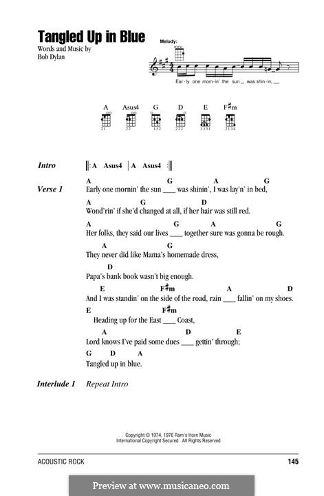 Tangled Up in Blue: para ukulele by Bob Dylan