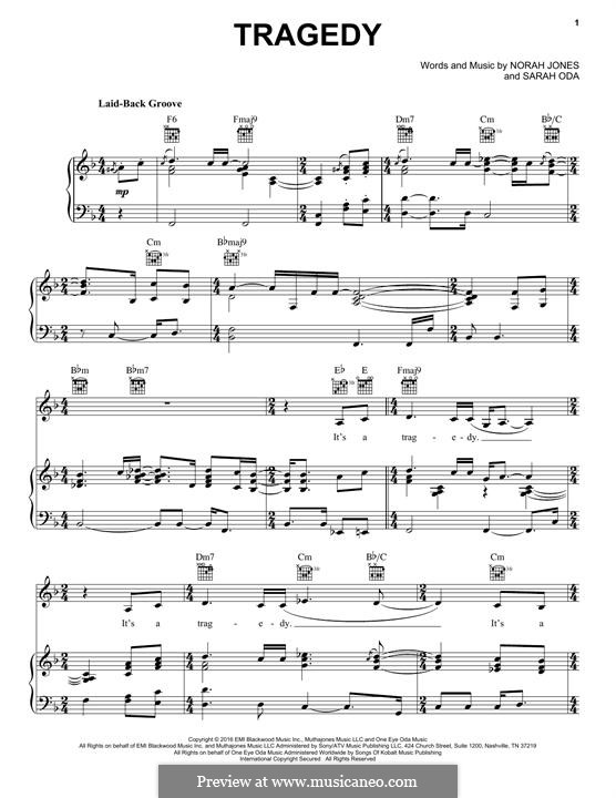 Tragedy: Para vocais e piano (ou Guitarra) by Norah Jones, Sarah Oda