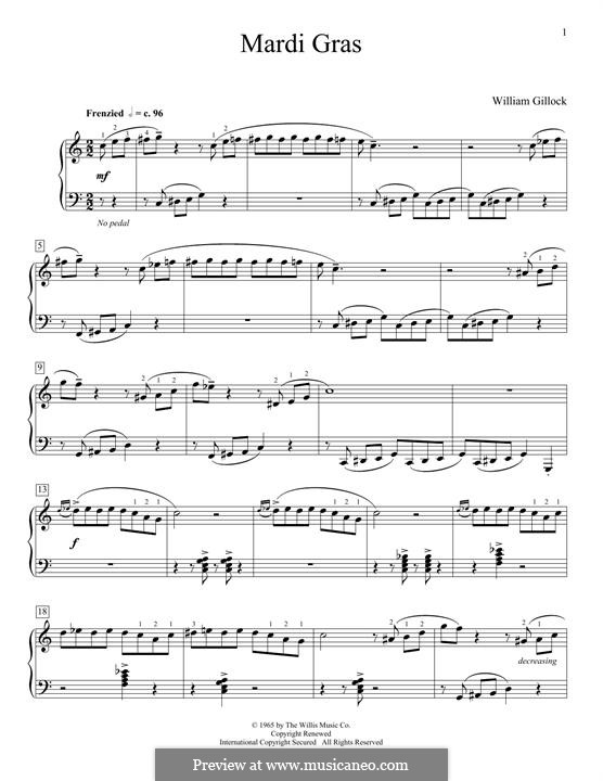 Mardi Gras: Para Piano by William Gillock