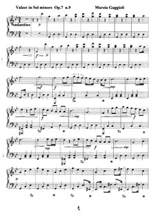 Valzer, Op.7: Valzer No.9 in Sol Minore by Marzia Gaggioli