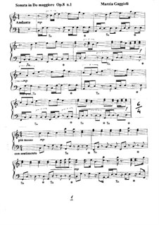 Sonatas, Op.8: Sonata No.1 in Do Maggiore by Marzia Gaggioli