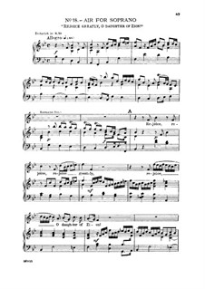 No.18 Rejoice Greatly, O Daughter of Zion: For soprano and piano by Georg Friedrich Händel