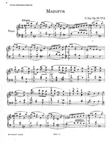 Five Pieces, Op.95: No.2 mazurka by César Cui