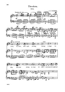Theodora, HWV 68: Lord, to Thee, Each Night and Day. Aria for alto/countertenor by Georg Friedrich Händel