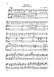 Joshua, HWV 64: Heroes, when with glory burning. Recitative and Aria for alto/countertenor by Georg Friedrich Händel