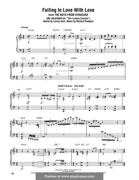 Falling in Love with Love: Para Piano by Richard Rodgers