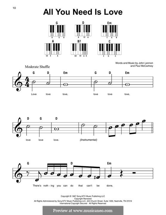 All You Need Is Love (The Beatles) por J. Lennon, P. McCartney em músicaNeo